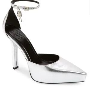 Givenchy Silver Ankle Strap Heels